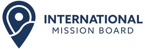 intern-1 Blue map pin icon next to the text "International Mission Board" in capital letters.